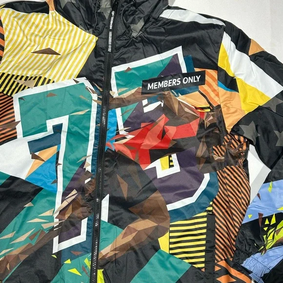 Members Only Black and Blue Graphic Jacket - Picture 2 of 7